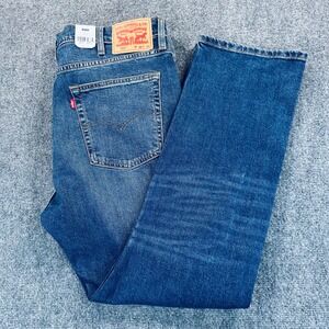 Levis 513 Slim Straight Men's Jeans 38x30 Medium Wash Blue Stretch 08513-0715